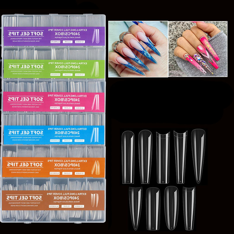 Nail Art Xxl - 240 piezas de uñas postizas XXL,