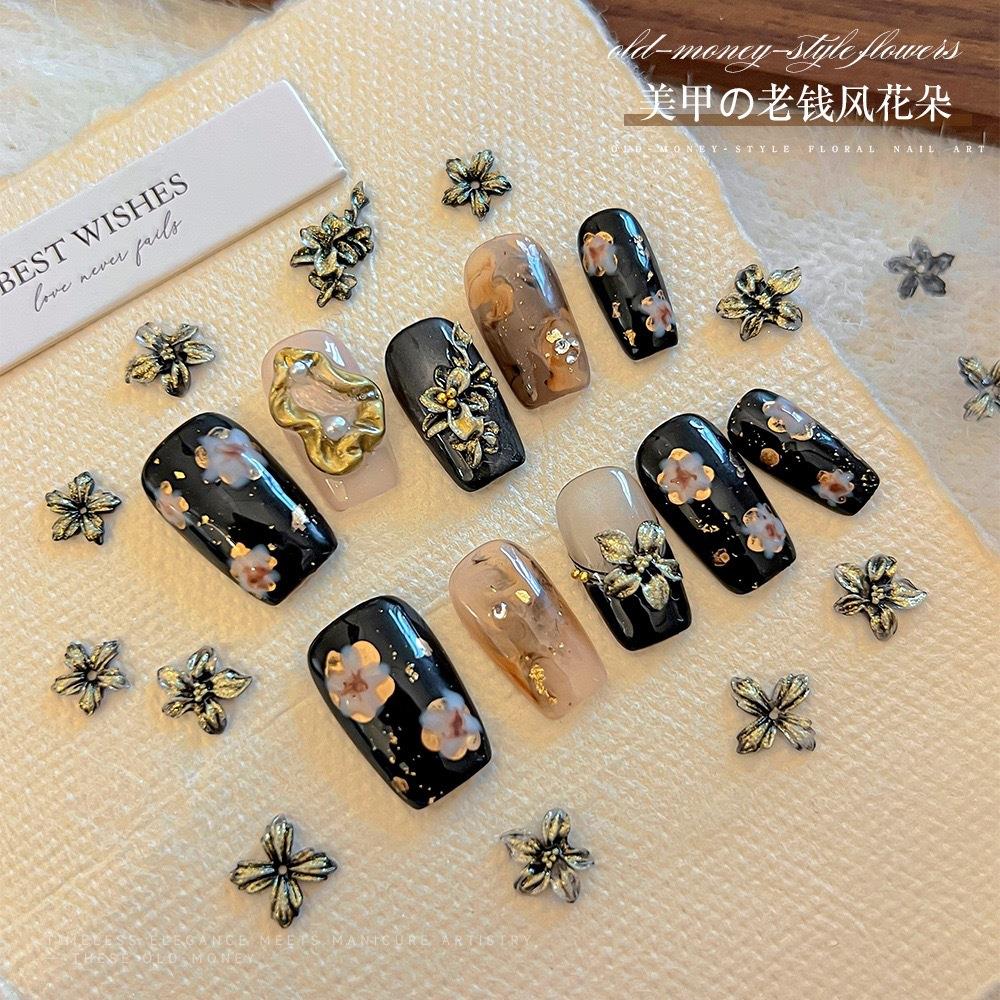 Nail Art Old Money - 50 Uds. De dijes de flores
