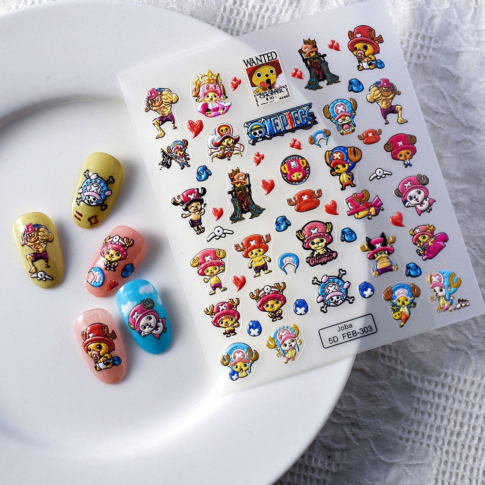 Nail Art Zoro One Piece - 1PCS Pegatinas de Uñas de Anime