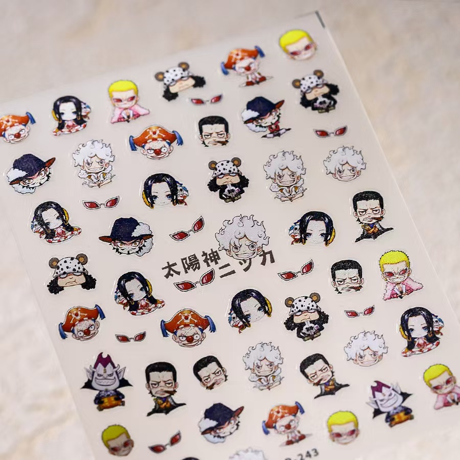 Nail Art Zoro One Piece - 1PCS 5D Nuevas pegatinas de uñas