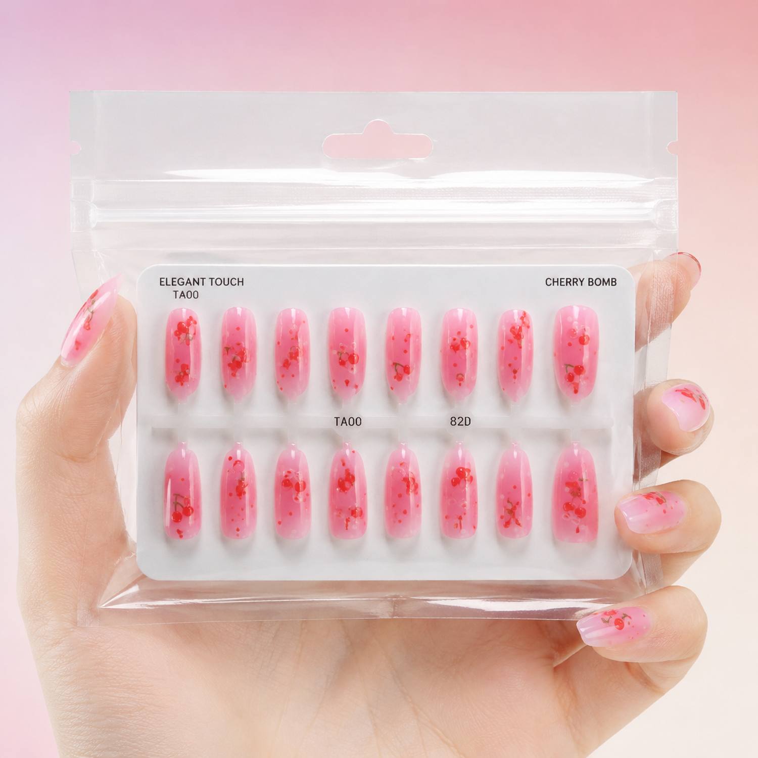 1 paquete de uñas postizas sua - Nail Art Pink Soft reseña y precio