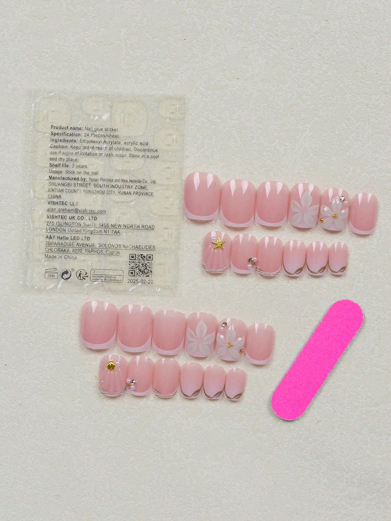 24 Uñas Postizas Acrílicas Cor - Nail Art Y2K reseña y precio