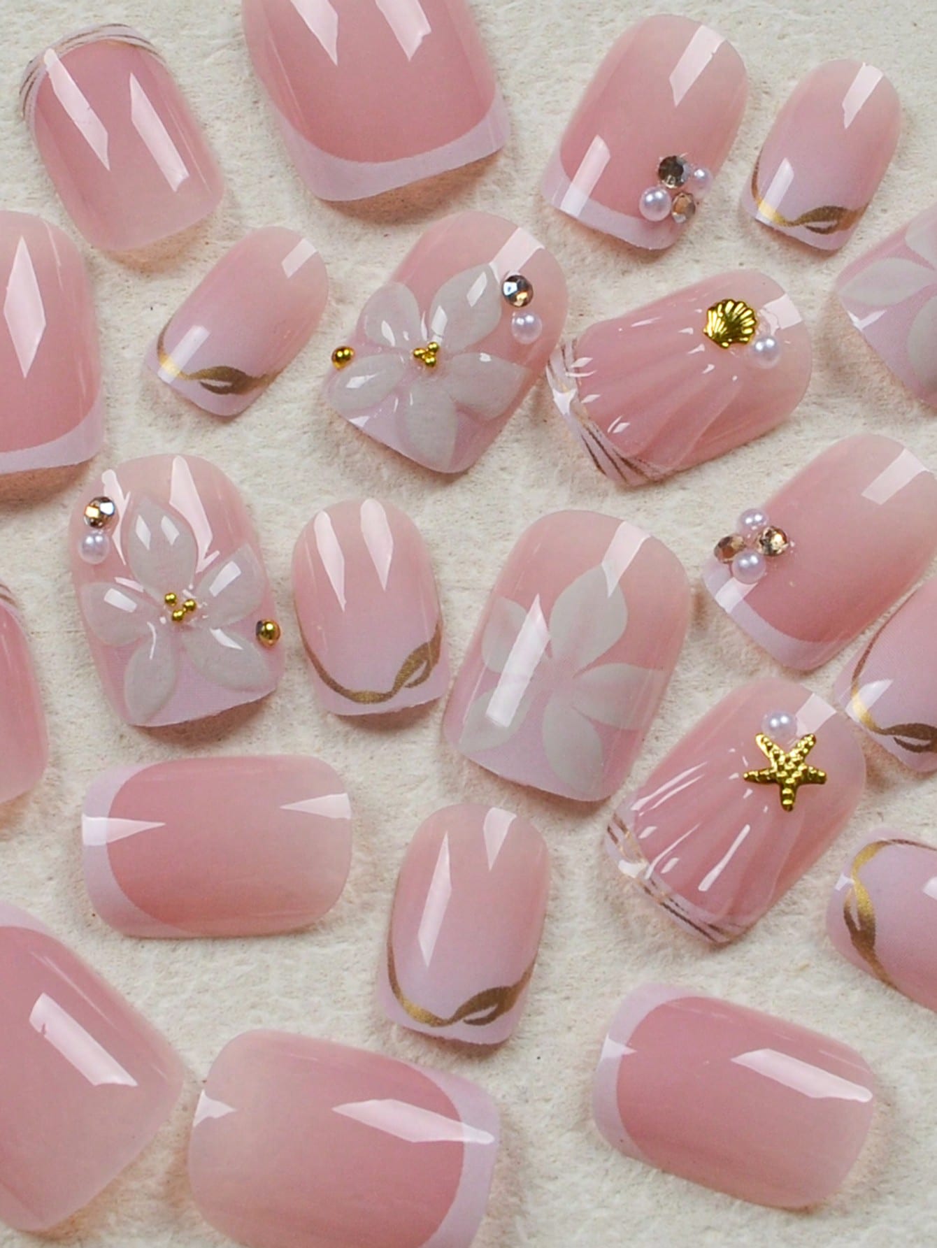 24 Uñas Postizas Acrílicas Cor - Nail Art Y2K reseña y precio