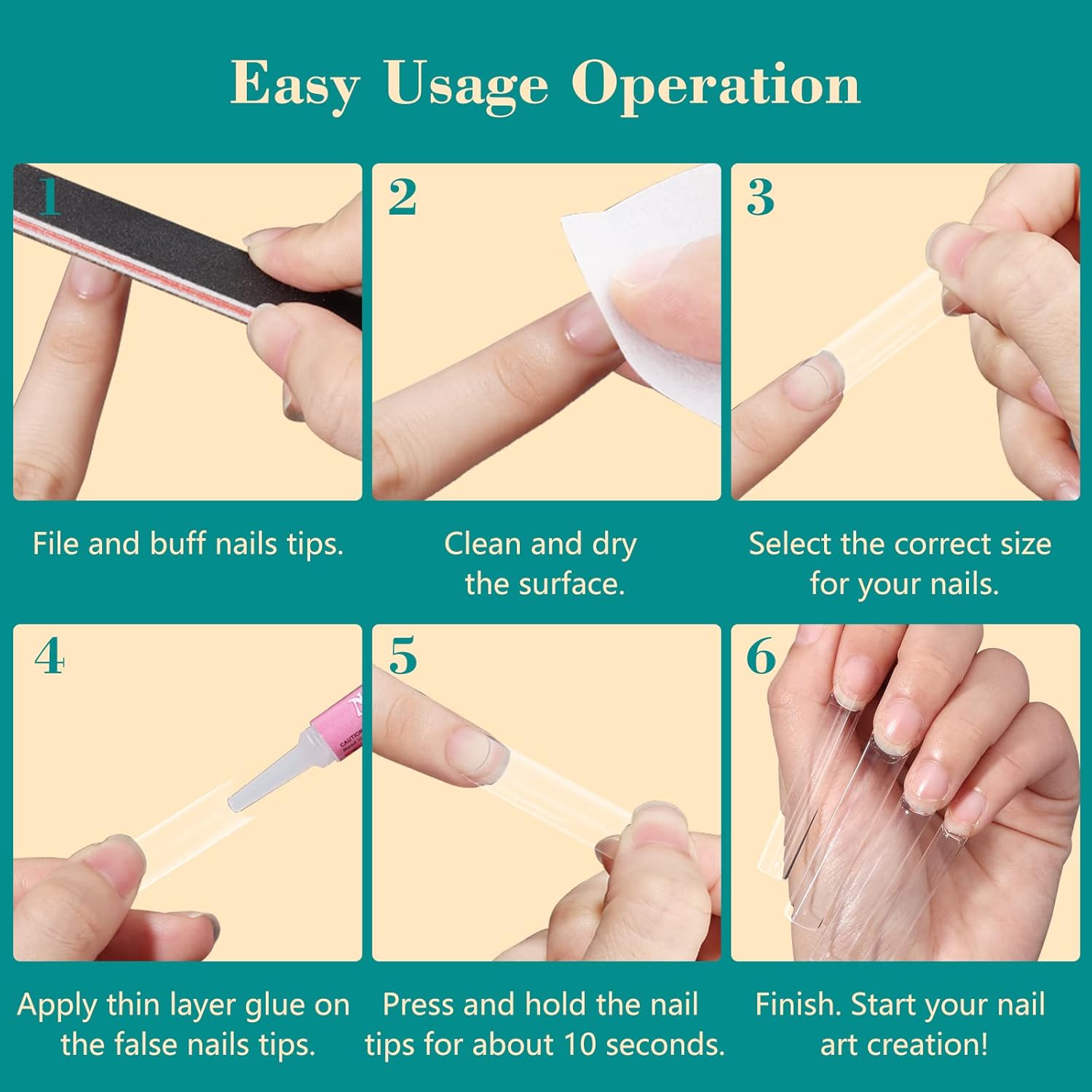 100 unids/caja XXL puntas de u - Nail Art Xxl reseña y precio
