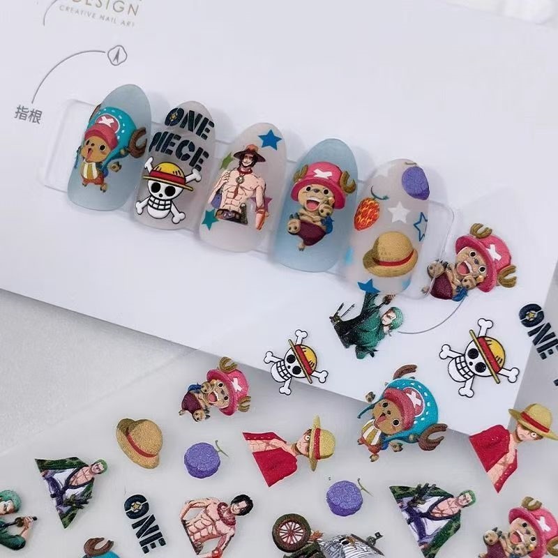 One Piece Luffy Zoro Chopper:  - Nail Art Zoro One Piece reseña y precio