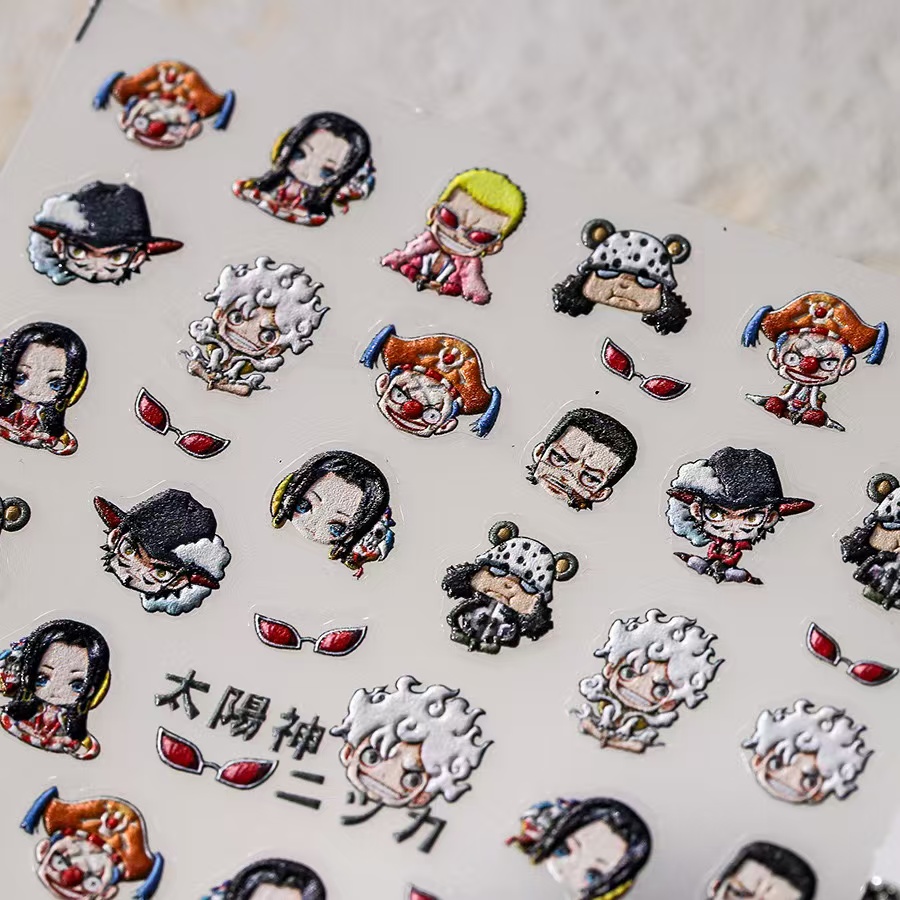 1PCS 5D Nuevas pegatinas de uñ - Nail Art Zoro One Piece reseña y precio