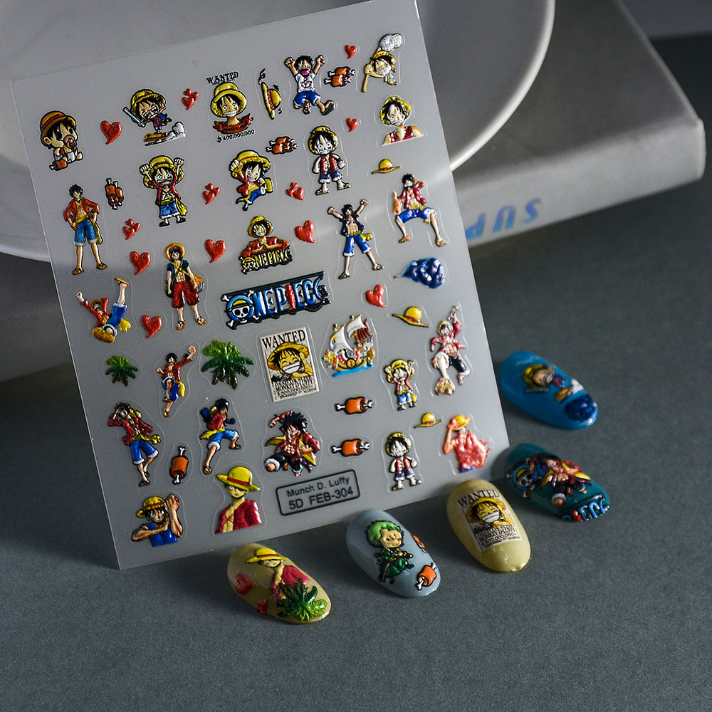 1PCS 5D Pegatinas Portátiles p - Nail Art Zoro One Piece reseña y precio