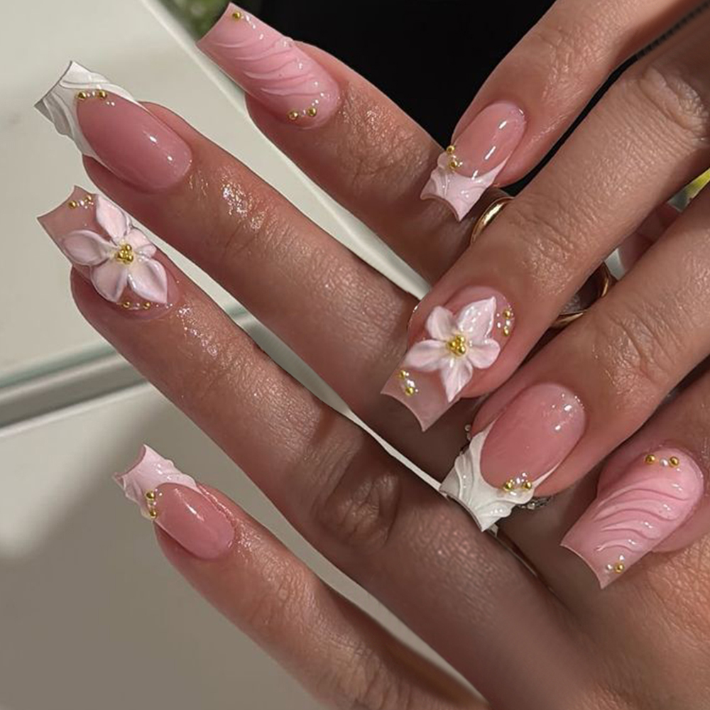 24 piezas por caja. Uñas posti - Nail Art Y2K reseña y precio