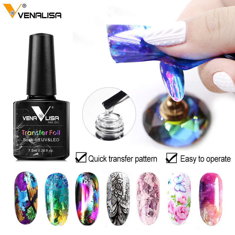 Venalisa, 7,5 ml, lámina de tr - Nail Foil Transfer reseña y precio