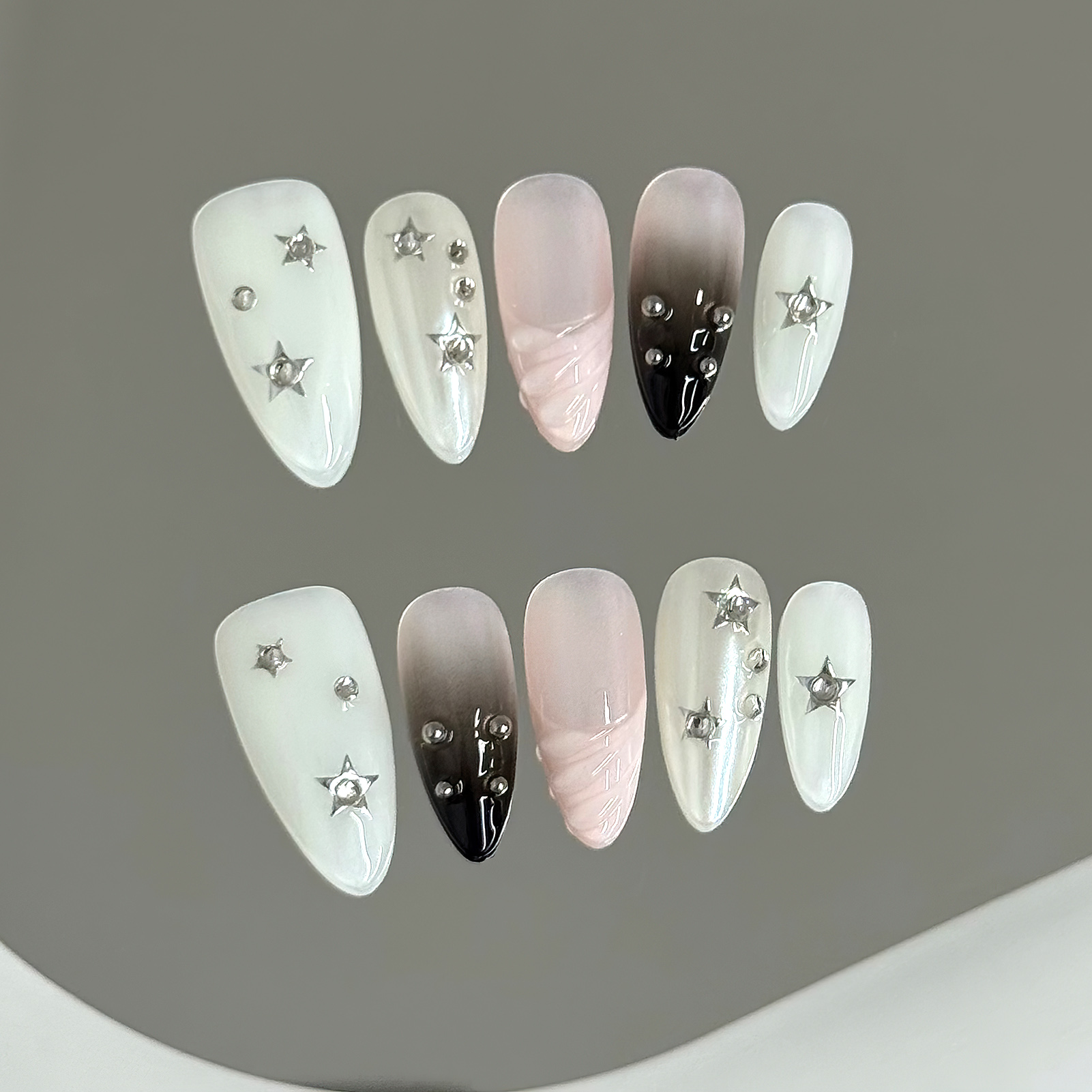 10 Uds. De uñas postizas de al - Nail Art Y2K reseña y precio