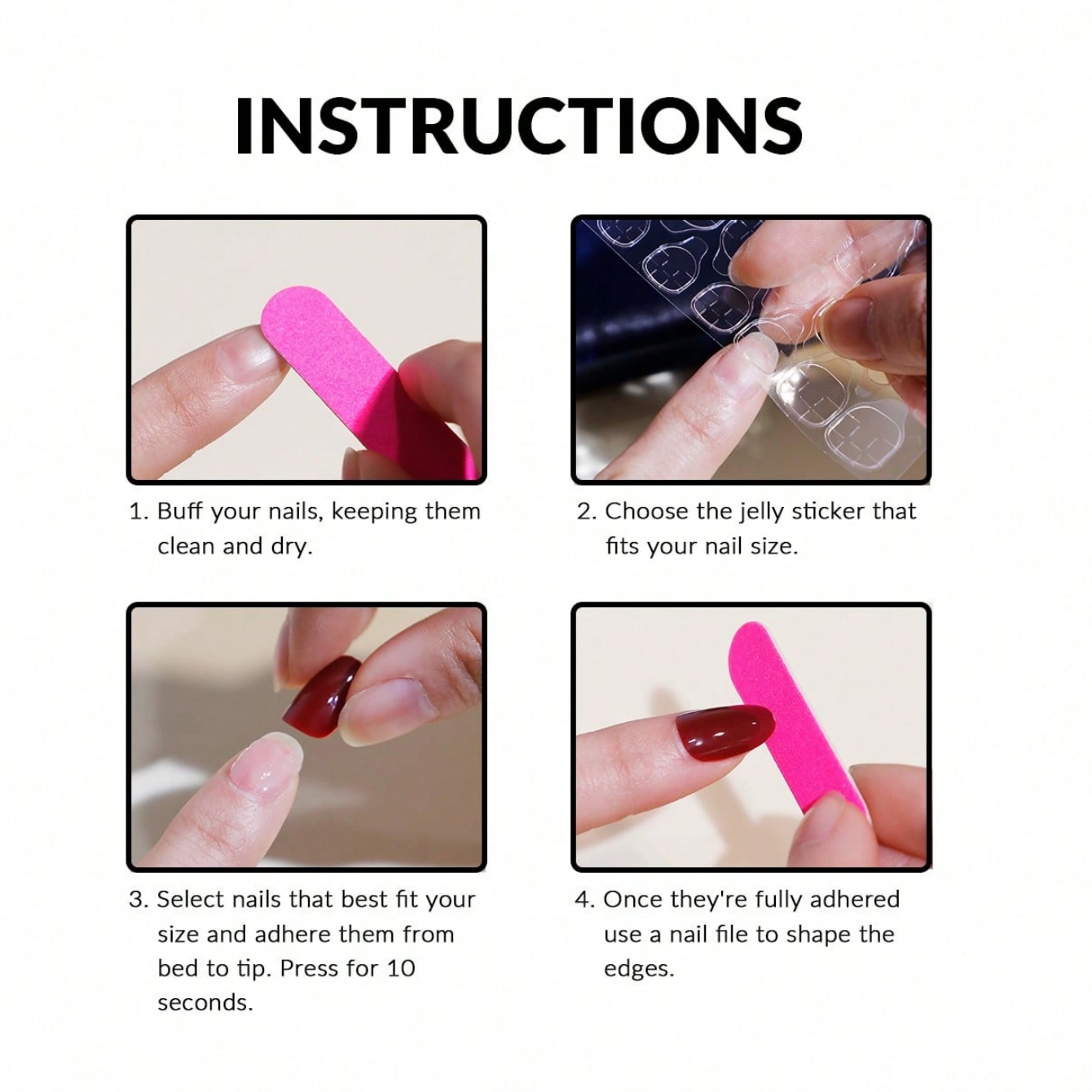 Uñas Postizas Medianas Almendr - Nail Art Y2K reseña y precio