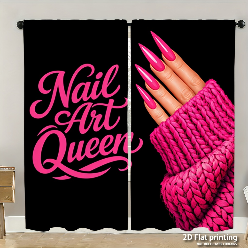 Cortinas Nail Art Queen con es - Nail Art Queen reseña y precio