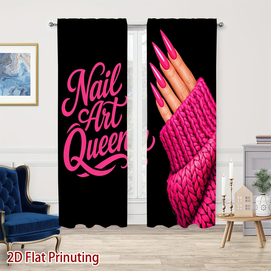 Cortinas Nail Art Queen con es - Nail Art Queen reseña y precio