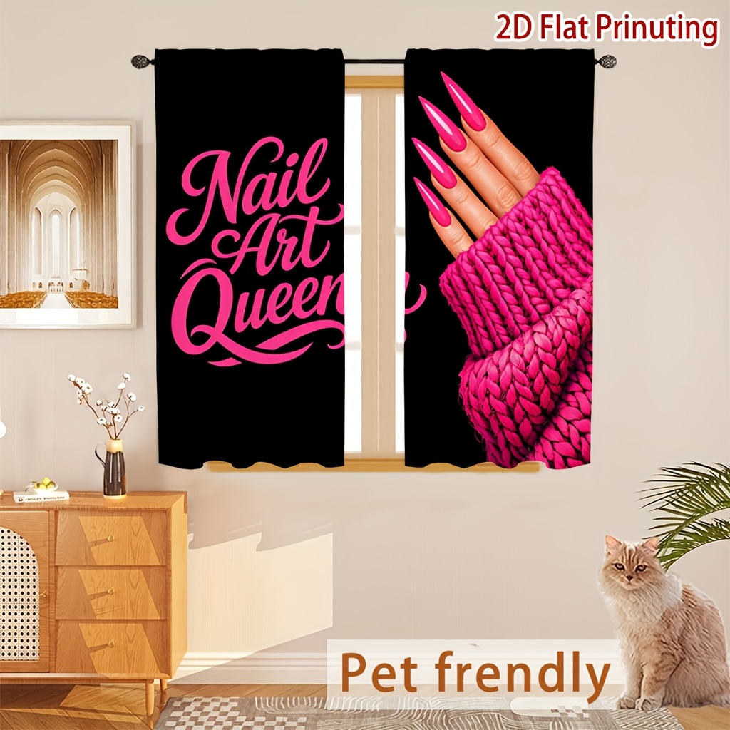 Cortinas Nail Art Queen con es - Nail Art Queen reseña y precio