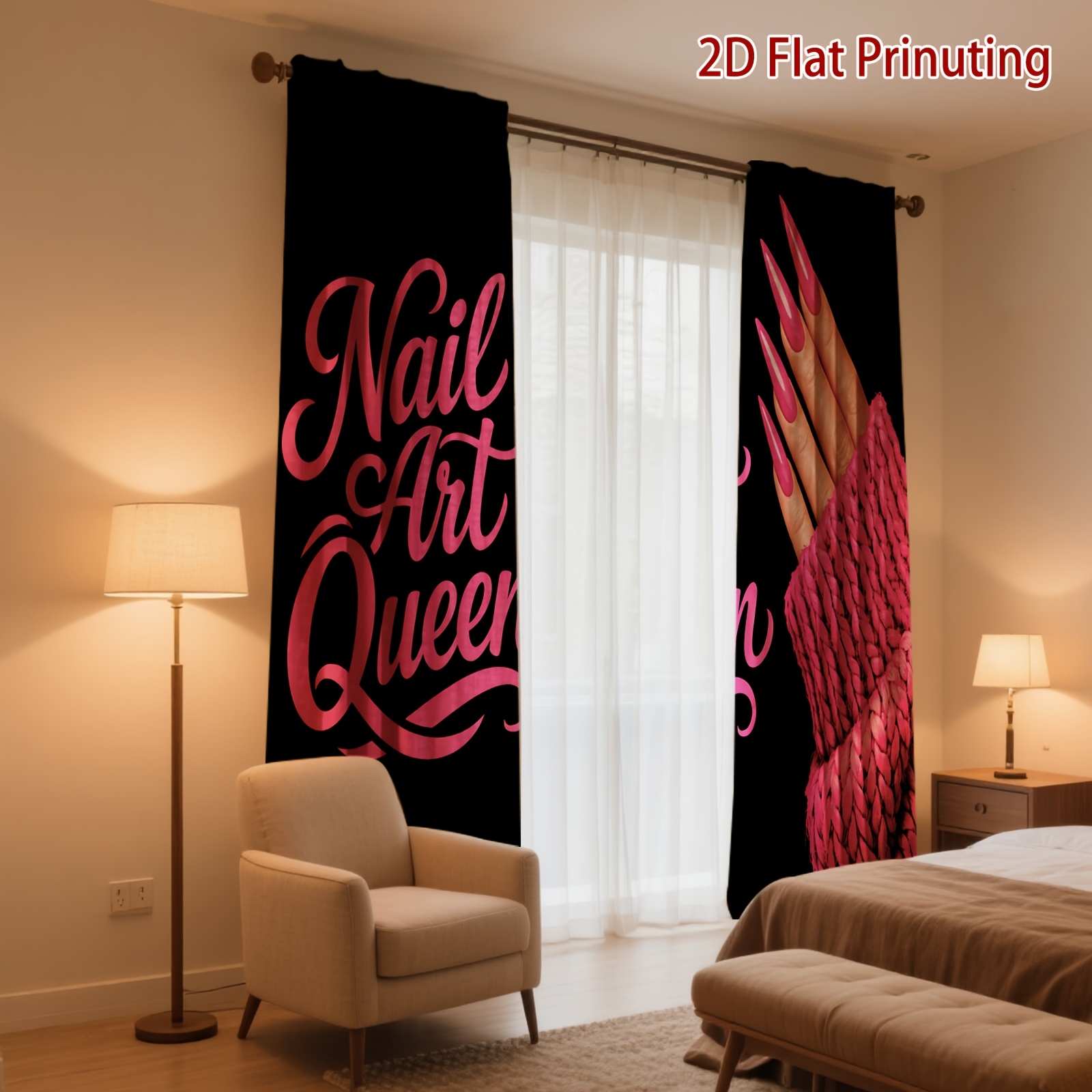 Cortinas Nail Art Queen con es - Nail Art Queen reseña y precio